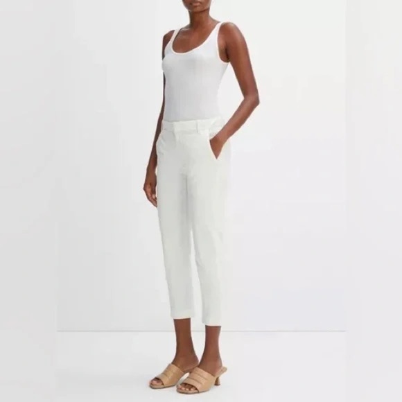 Vince White Cropped Women's Pants - Picture 1 of 8
